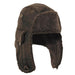 Weathered Cotton Pilot Hat with Berber Lining - DPC Hats Trapper Hat Dorfman Hat Co. MW119-BRN Brown Medium 