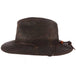 Weathered Cotton Safari Hat with Chin Strap - DPC Headwear Safari Hat Dorfman Hat Co. MC128-BRN4 Brown XL (61 cm) 