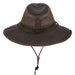 Weathered Cotton Safari Hat with Mesh Crown, up to 2XL Size - DPC Headwear Safari Hat Dorfman Hat Co. MC152BN4 Brown XL (61 cm) 