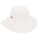 White Cotton Split Brim Cloche Hat - Sun 'N' Sand Hats Cloche Sun N Sand Hats HH2770A White OS (57.5 cm) 