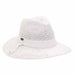 White Crocheted Summer Hippie Hat - Sun 'N' Sand Hats Safari Hat Sun N Sand Hats HH2574 White Medium (57 cm) 