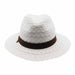 White Lace Panama Hat - Brooklyn Hat Co Safari Hat Brooklyn Hat BKN1586 White M (57 cm) 