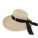 Wide Asymmetrical Brim Beach Hat with Scarf - JSA Wide Brim Hat Jeanne Simmons JS8585WT Wheat Tweed Medium (57 cm) 