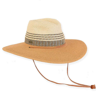 Wide Brim Gardening Hat with Chin Cord - Sun 'N' Sand Hats, Safari Hat - SetarTrading Hats 