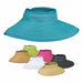 Wide Brim Roll-Up Sun Visor for Small Heads - DPC Hats Visor Cap Dorfman Hat Co.    