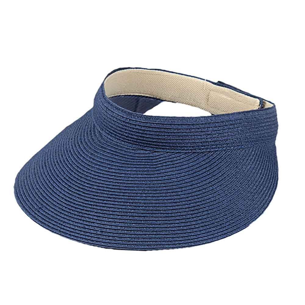 Wide Brim Solid Color Sun Visor - Jeanne Simmons Accessories  display picture 1