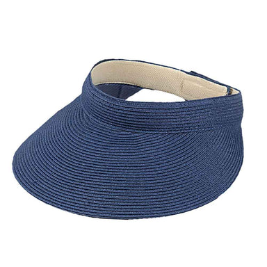 Wide Brim Solid Color Sun Visor - Jeanne Simmons Accessories, Visor Cap - SetarTrading Hats 
