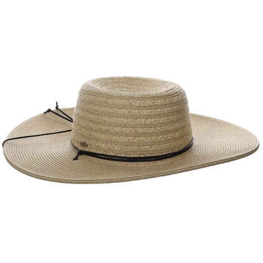 Wide Brim Straw Bolero Hat with Chin Cord - Scala Hats, Bolero Hat - SetarTrading Hats 