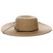 Wide Brim Straw Bolero Hat with Chin Cord - Scala Hats Bolero Hat Scala Hats LP382-TOA Toast OS (57.5 cm) 