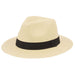 Wide Brim Summer Straw Fedora Hat, Unisex - Angela & Williams Hat Fedora Hat Epoch Hats F2025-NT Natural M/L (58 cm) 