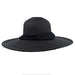 Wide Brim Sun Hat with Long Scarf Tie - Karen Keith Hats Wide Brim Sun Hat Great hats by Karen Keith BT312B Black / Black Scarf OS (22 1/2") 