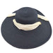Wide Brim Sun Hat with Long Scarf Tie - Karen Keith Hats Wide Brim Sun Hat Great hats by Karen Keith BT312Bc Black / Cream Polka Dot Scarf OS (22 1/2") 