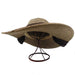 Wide Brim Sun Hat with Long Scarf Tie - Karen Keith Hats Wide Brim Sun Hat Great hats by Karen Keith BT312D Tweed / Black Scarf OS (22 1/2") 