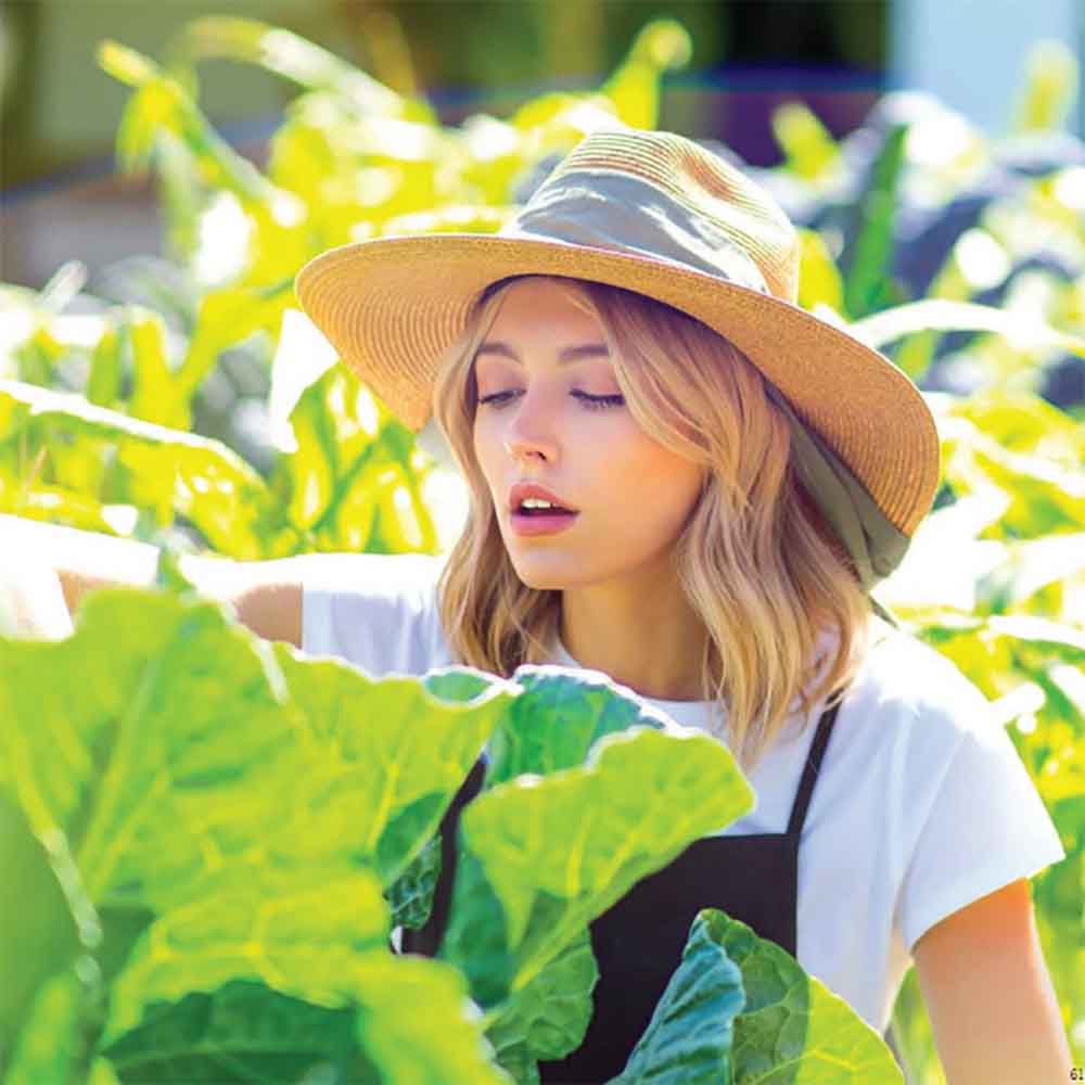 Wide Brim Sun Hat with Scarf for Convertibles - Scala Hats  display picture 1
