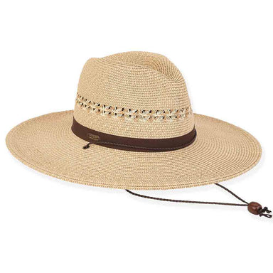 Wide Brim Tweed Gardening Hat with Chin Cord - Sun 'N' Sand Hats, Safari Hat - SetarTrading Hats 