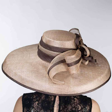 Tiffany Style Brim Tan Kentucky Derby Hat - KaKyCO Dress Hat KaKyCO    