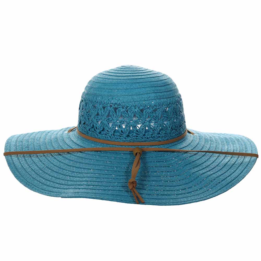 NEW! Wyeth Wide Brim Straw Sun Hat with Chin Cord - Light Blue make john marston hat - TikTok Shop main image 2