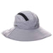 Women's Trail Hat with UV Blocking Neck Cape - Scala Collection Trail Hat Scala Hats LC842-LGY Light Grey S/M (55-57 cm) 
