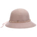 Wool Felt Cloche with Beaded Band - Scala Hat Cloche Scala Hats    