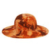 Wool Felt Wide Brim Hat with Fall Colors Print - Adora®Hats Wide Brim Hat Adora Hats AD814B Rust M/L (58 cm) 