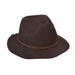 Wool Felt Safari Hat with Braided Suede Band - Scala Hats Safari Hat Scala Hats LF209 Brown Medium (57 cm) 