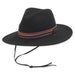 Wool Felt Safari Hat with Suede Chin Strap - Adora® Hats, Safari Hat - SetarTrading Hats 