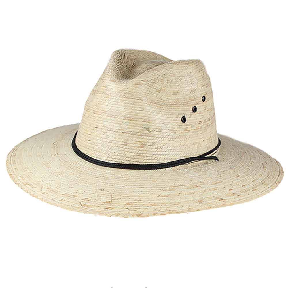 Woven Palm Leaf Gardening Hat with Chin Cord- Jeanne Simmons Hats Safari Hat Jeanne Simmons JS6652LL Natural Palm Large (59 cm) 