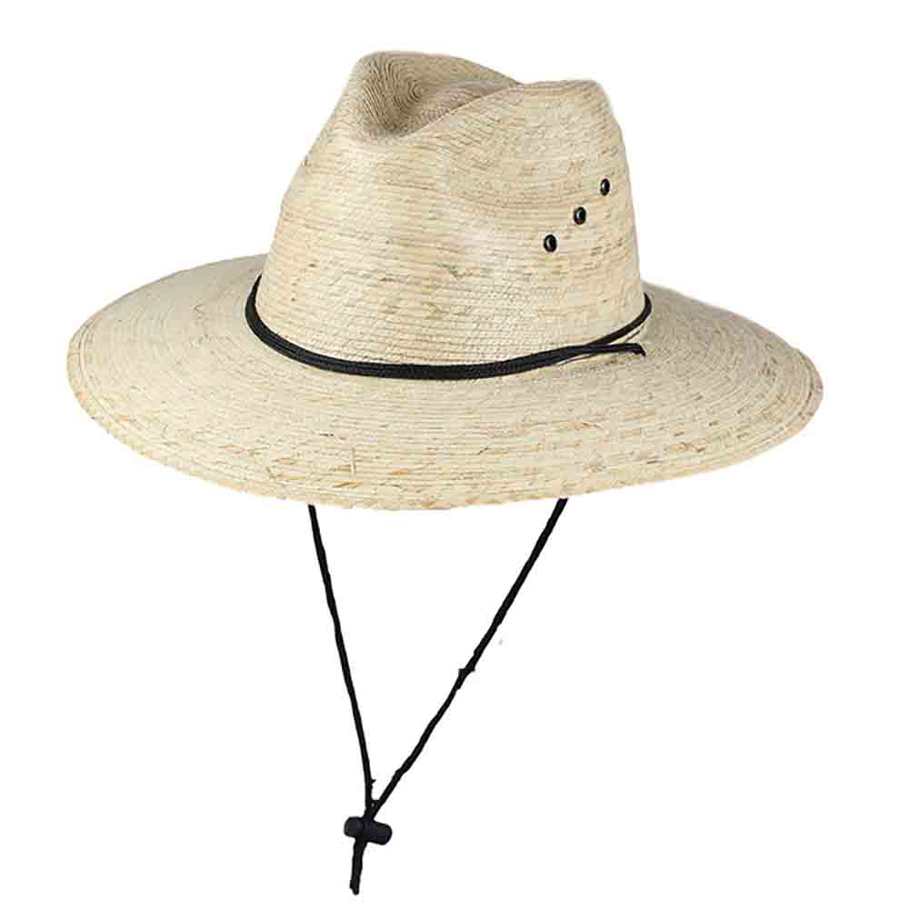 Woven Palm Leaf Gardening Hat with Chin Cord- Jeanne Simmons Hats Safari Hat Jeanne Simmons JS6652LX Natural Palm X-Large (61 cm) 