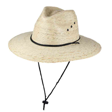 Woven Palm Leaf Gardening Hat with Chin Cord- Jeanne Simmons Hats Safari Hat Jeanne Simmons Accessories JS6652LX Natural Palm X-Large (61 cm)