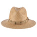 Woven Raffia Safari Hat with Pineapple Tape Band - Scala Hats for Men Gambler Hat Scala Hats MR74-NAT4 Natural XL (61 cm) 