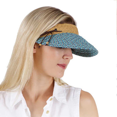 Woven Toyo Brim Clip On Sun Visor - Karen Keith Hats, Visor Cap - SetarTrading Hats 
