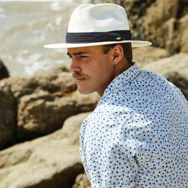 Woven White Toyo Panama Hat, up to 2XL - Scala Hats Panama Hat Scala Hats    
