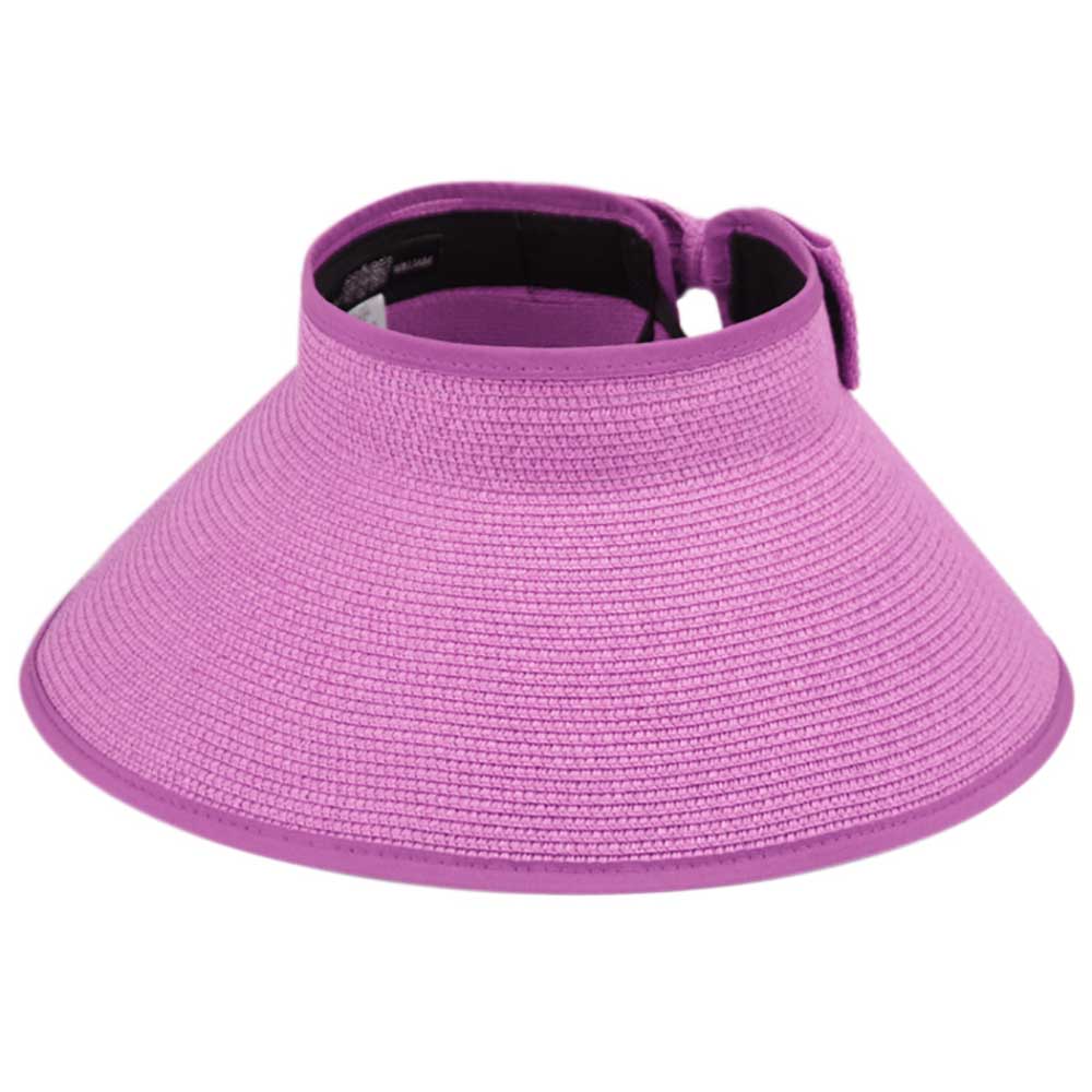 Wrap Around Roll Up Visor Hat with Bow -  Epoch Hats Visor Cap Epoch Hats V2917LV Lavender M/L (58 cm) 