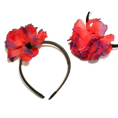 Flower Head Band Fascinator Something Special LA ZH2188 Red and Purple  