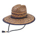 Zig Zag Rush Straw Lifeguard Hat for Small Heads - Sunny Dayz™ Hats Lifeguard Hat Sun N Sand Hats HK397 Natural Extra-Small (54 cm) 