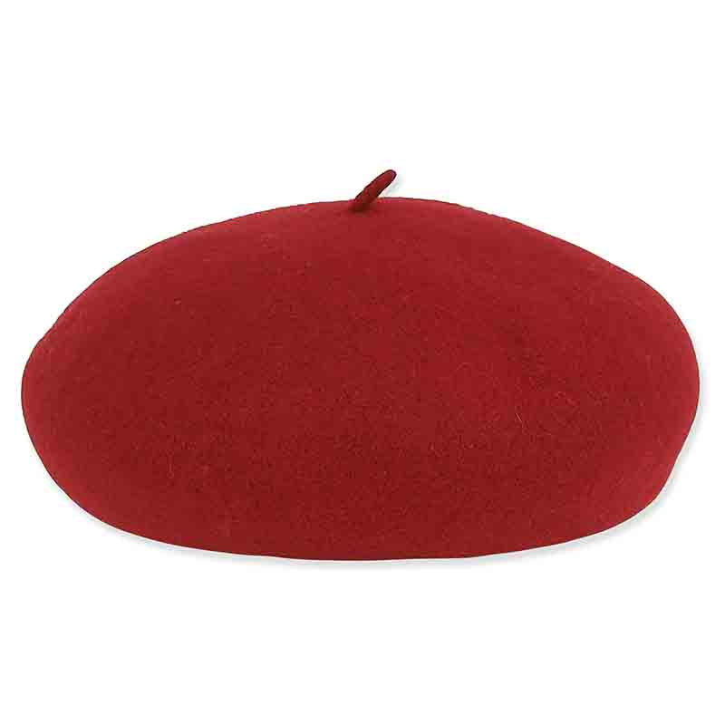 Classic Soft French Beret Wool Hat - Adora® Hats Beanie Adora Hats ad1030e Red  
