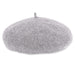 Classic Soft French Beret Wool Hat - Adora® Hats Beanie Adora Hats AD1030C Light Grey  