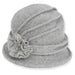 Trina  Boiled Wool Cloche Hat - Adora® Hats Beanie Adora Hats ad653gy Grey Medium (57 cm) 