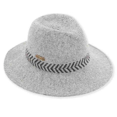 Maple Knit Wool Safari Hat by Adora® - Grey Safari Hat Adora Hats ad750gy Grey  