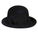 Rolled Brim Wool Felt Bowler Hat by Adora®-Black Bowler Hat Adora Hats    
