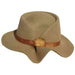 Structured Folded Brim Wool Felt Hat by Adora®-Camel Cloche Adora Hats    