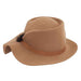 Structured Folded Brim Wool Felt Hat by Adora®-Camel Cloche Adora Hats ad843bk Camel M/L (58.5 cm) 