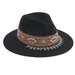Tribal Pattern Safari Outback Hat by Adora® Safari Hat Adora Hats ad870bk Black  