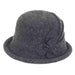 Curled Brim Wool Bowler Hat by Adora®, Beanie - SetarTrading Hats 