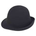 Adora® Wool Hat - Shapeable Brim Wool Felt Cloche Cloche Adora Hats ad969a Black  