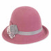 Dusty Rose Cloche Hat with Ribbon Floral Trim by Adora® Hats Cloche Adora Hats ad973C Dusty Rose Medium (57 cm) 