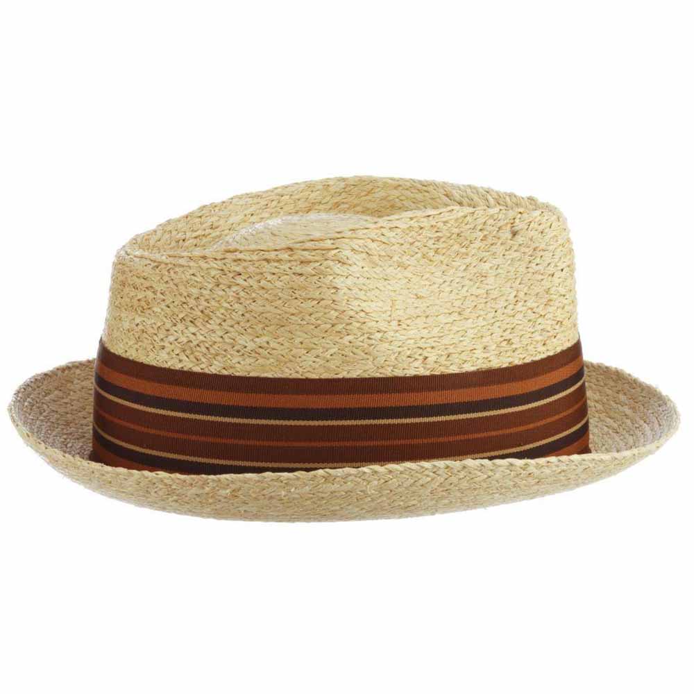 Brooklyn Hat Company raffia hat Calabria Braided Viscose Fedora Hat with Raffia Brim  main image 2