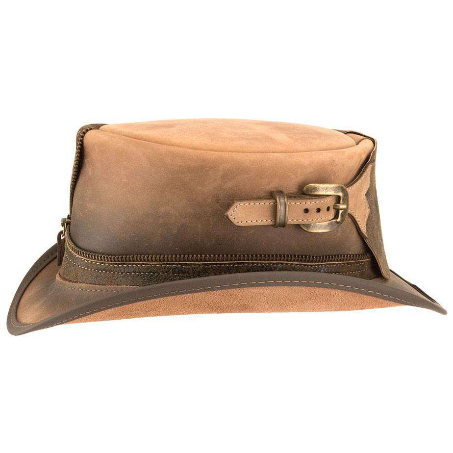 Eureka Leather Steampunk Top Hat - Olive, Top Hat - SetarTrading Hats 