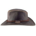 Head'n Home Crusher Outback Leather Hat up to XXL- Brown Safari Hat Head'N'Home Hats    