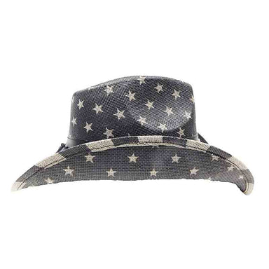 American Flag Cowboy Hat in Black and Grey - Milani Cowboy Hat Milani Hats